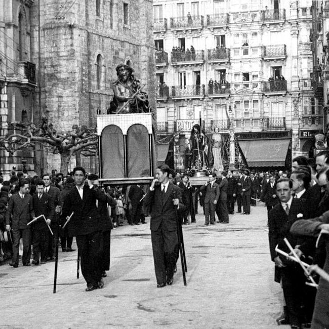 [1941] - Procesión de Semana Santa en Santander