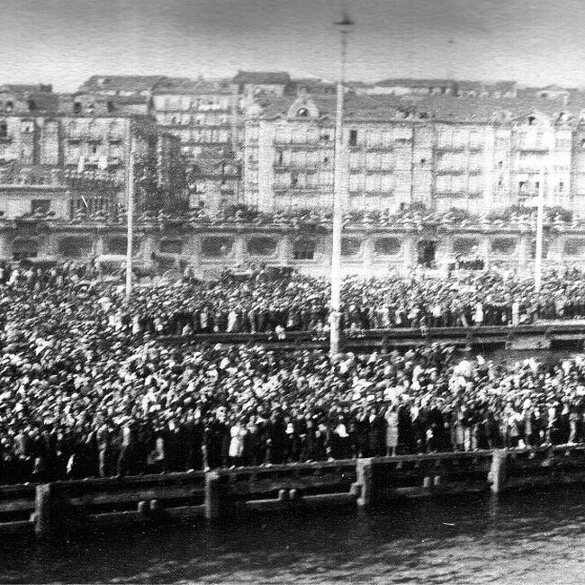[1922] - Zona de Calderón de la Barca desde la Bahía de Santander