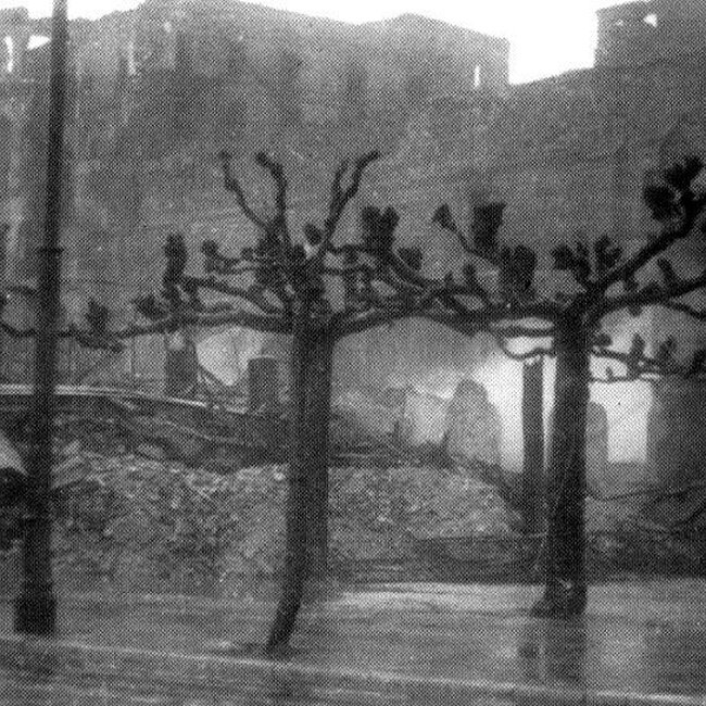 [1941] - Zona de la calle Cádiz en llamas