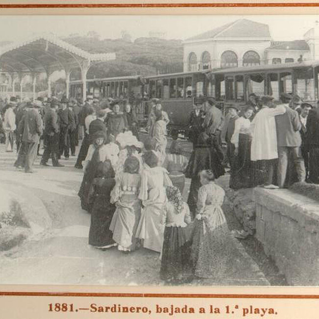 [1881] - Bajada a la primera playa de El Sardinero (Santander)