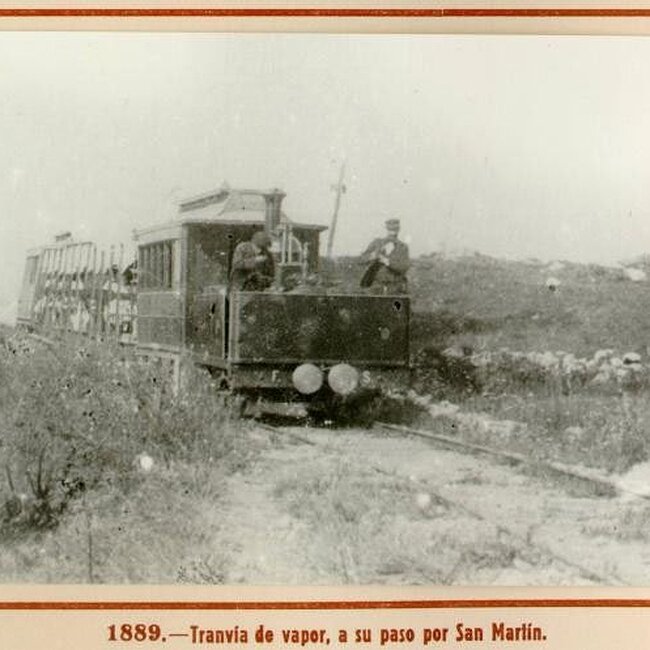 [1889] - Tranvía de vapor en el Paseo de San Martín
