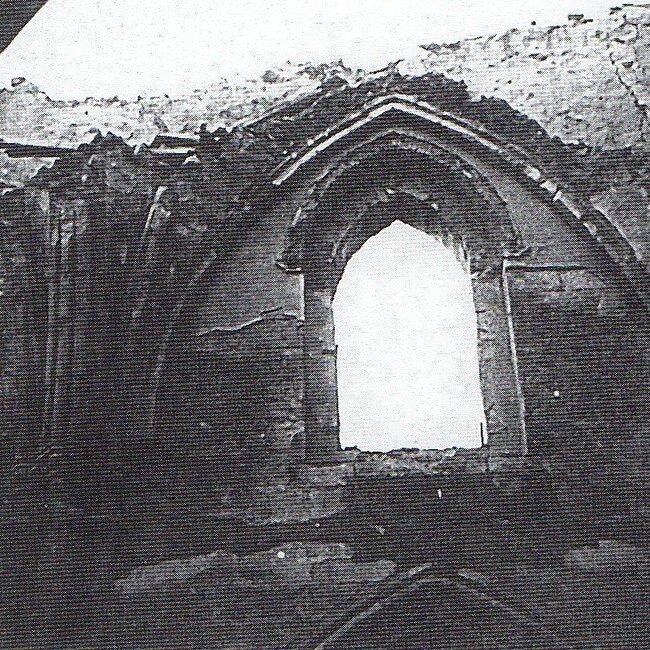[1941] - Claristorio sur de la Catedral de Santander tras el incendio