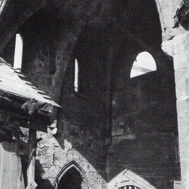 Capilla de Santiago de la Catedral de Santander desde el oeste tras el incendio