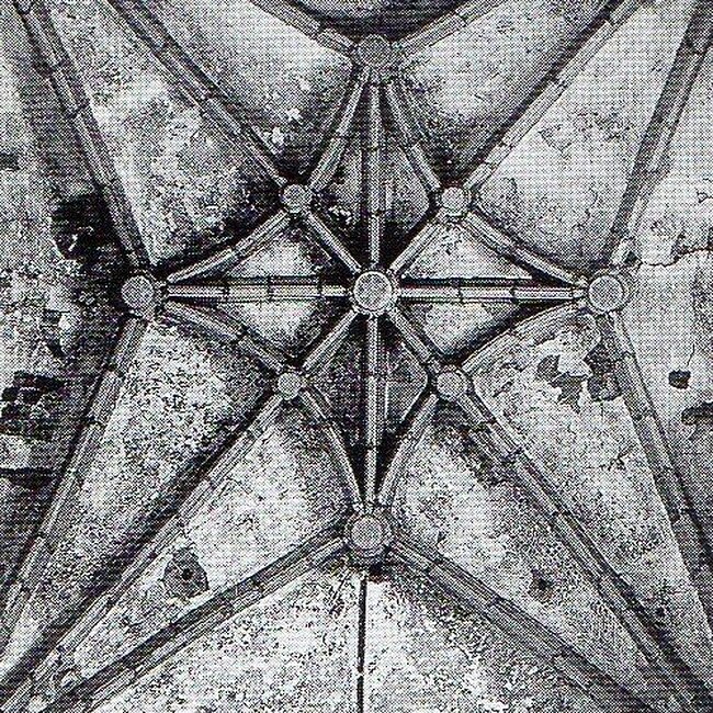 Bóveda de la antigua cabecera barroca de la Catedral de Santander