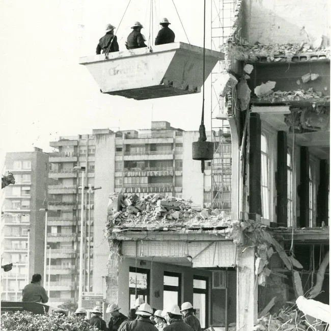 [1992] - Labores de desescombro del antiguo Hotel Bahía