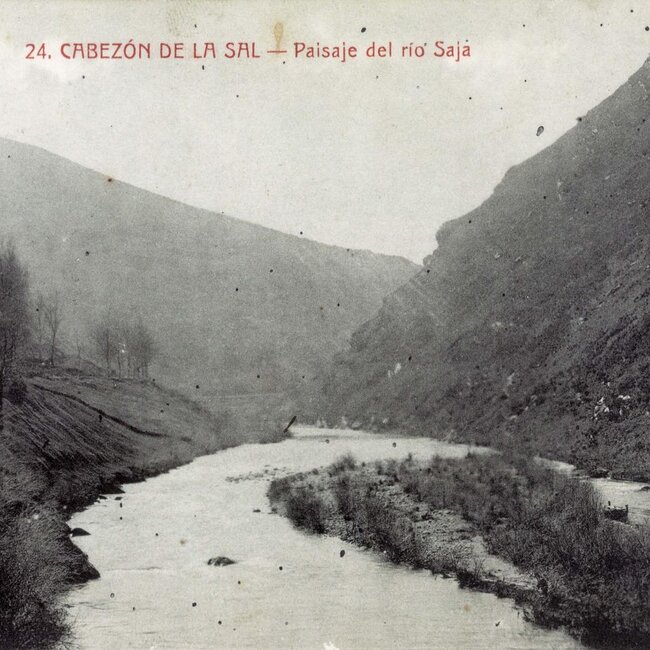 Paisaje del río Saja en Cabezón de la Sal
