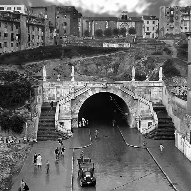 Trabajos de construcción del túnel de Pasaje de Peña en Santander