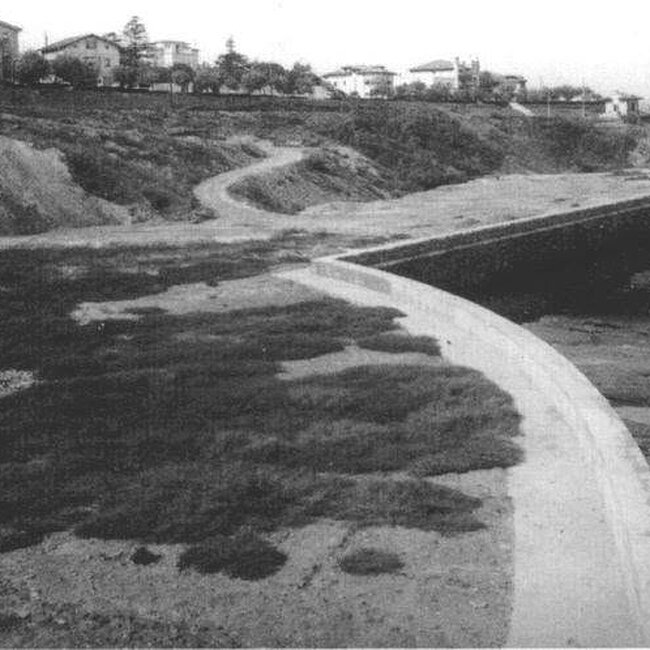 [1947] - Labores de construcción de la playa del Camello en Santander