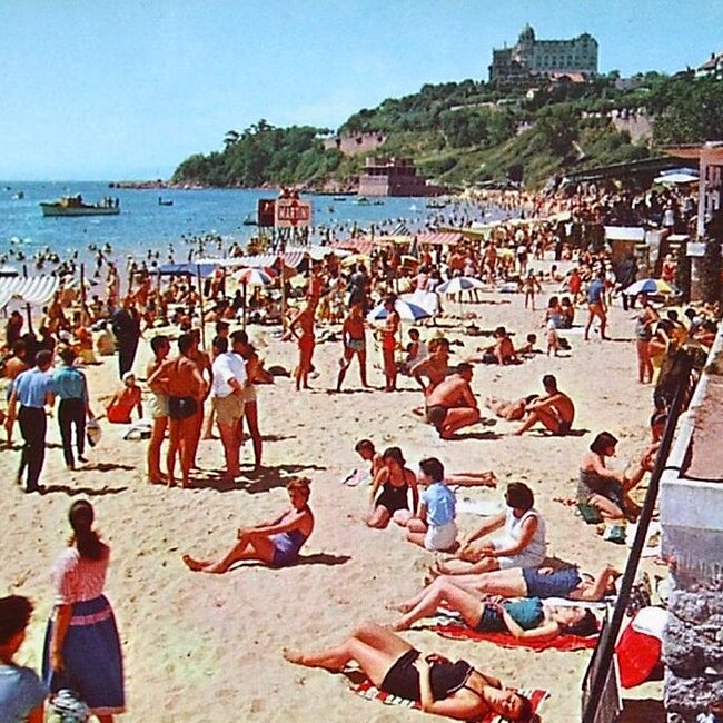 Playa de La Magdalena en los años 60