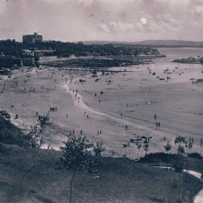 Playa de Los Peligros en los años 50