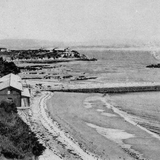 Playa de La Magdalena a finales del siglo XIX o principios del XX
