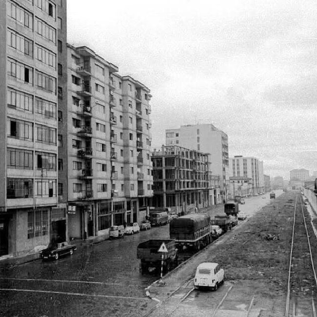 Foto antigua de las calles Castilla y Marqués de la Hermida