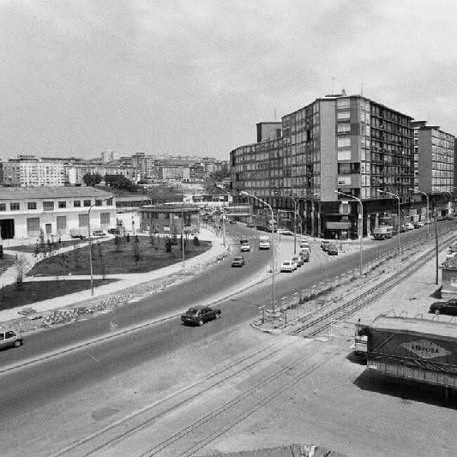 Foto antigua de las calles Castilla y Marqués de la Hermida