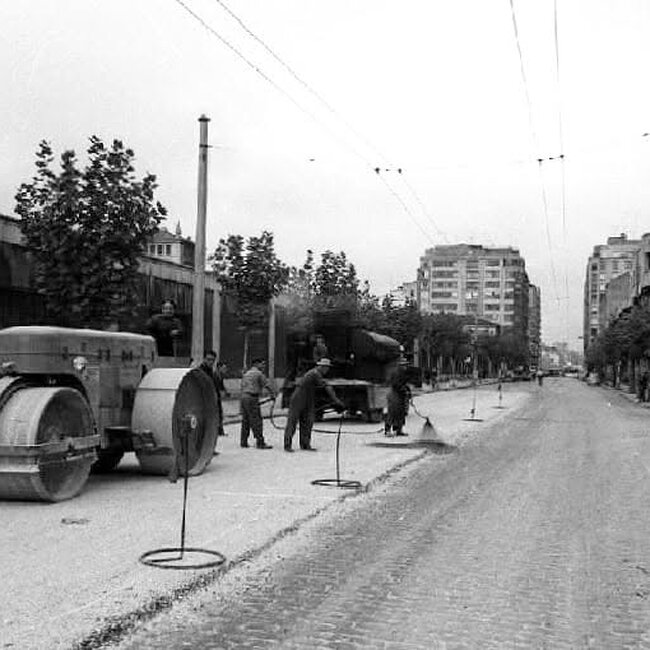 Foto antigua de las calles Castilla y Marqués de la Hermida
