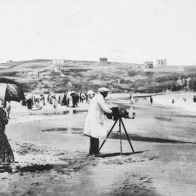 Foto antigua de los fotógrafos minuteros