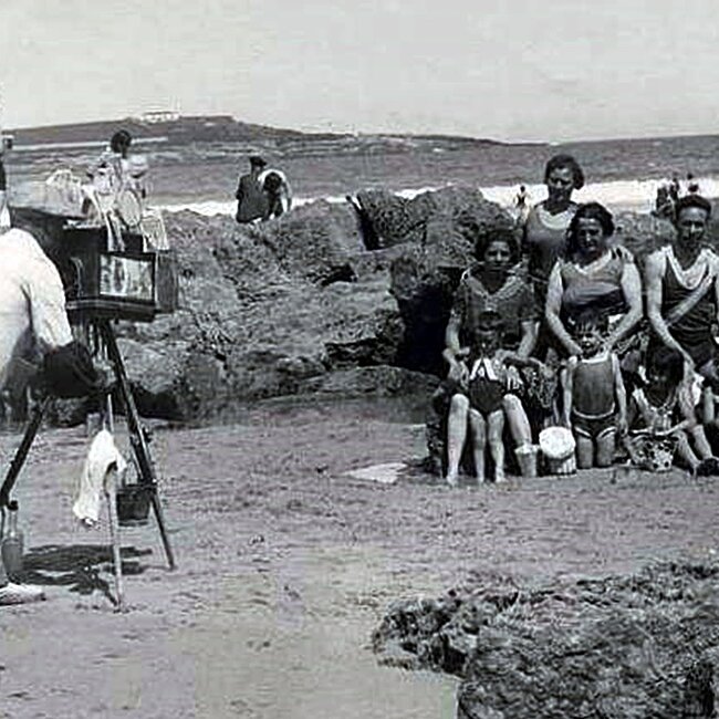 Foto antigua de los fotógrafos minuteros