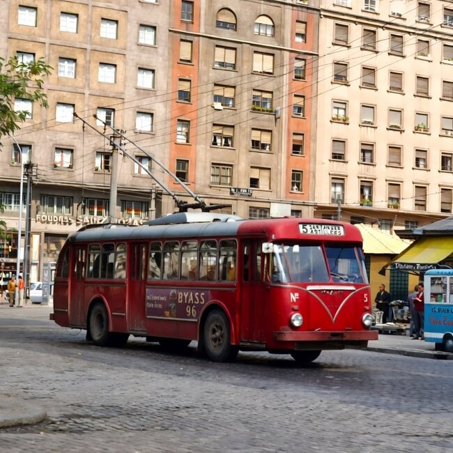 Trolebús nº5 que cubría la ruta Santander-Astillero